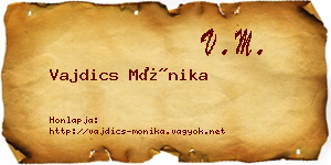 Vajdics Mónika névjegykártya