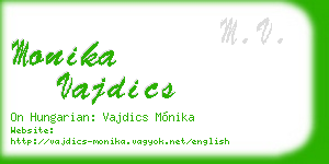 monika vajdics business card